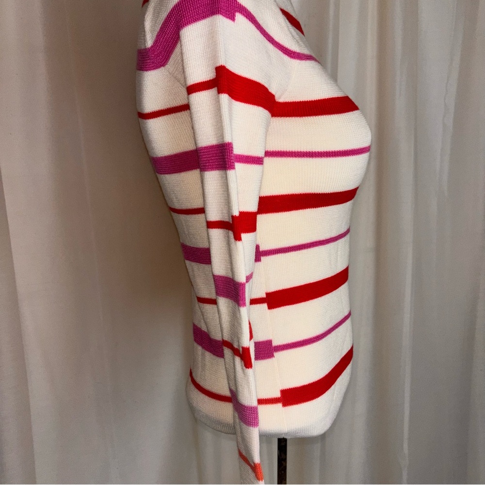 Frances Valentine Marie Merino Wool Striped Sweater - Picture 4 of 15